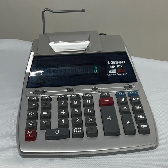 Canon MP-11DX 12 Digit 2 Color Desktop Printing Adding Machine Calculator - Picture 9 of 9